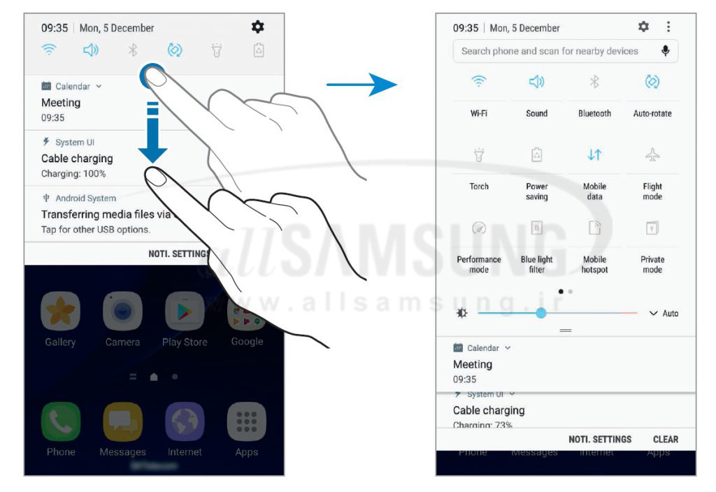 اصلاح راهنمای کاربری گوشی های Galaxy S7 و Galaxy S7 edge با اندروید نوقا 