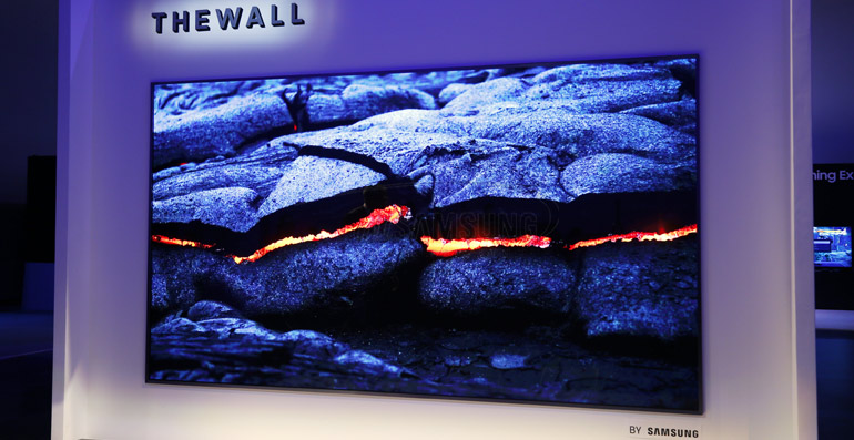 تبدیل دیوار به ال ای دی 146 اینچی با تلویزیون The Wall سامسونگ