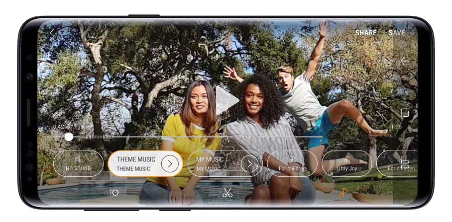 پشتیبانی گوشی گلکسی S9 و +S9 از ضبط ویدئو با فرمت HEVC