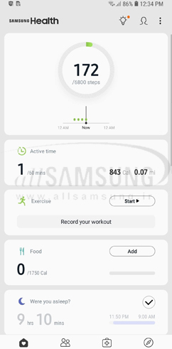 ردیابی تمرینات ورزشی با اپلیکیشن Samsung Health