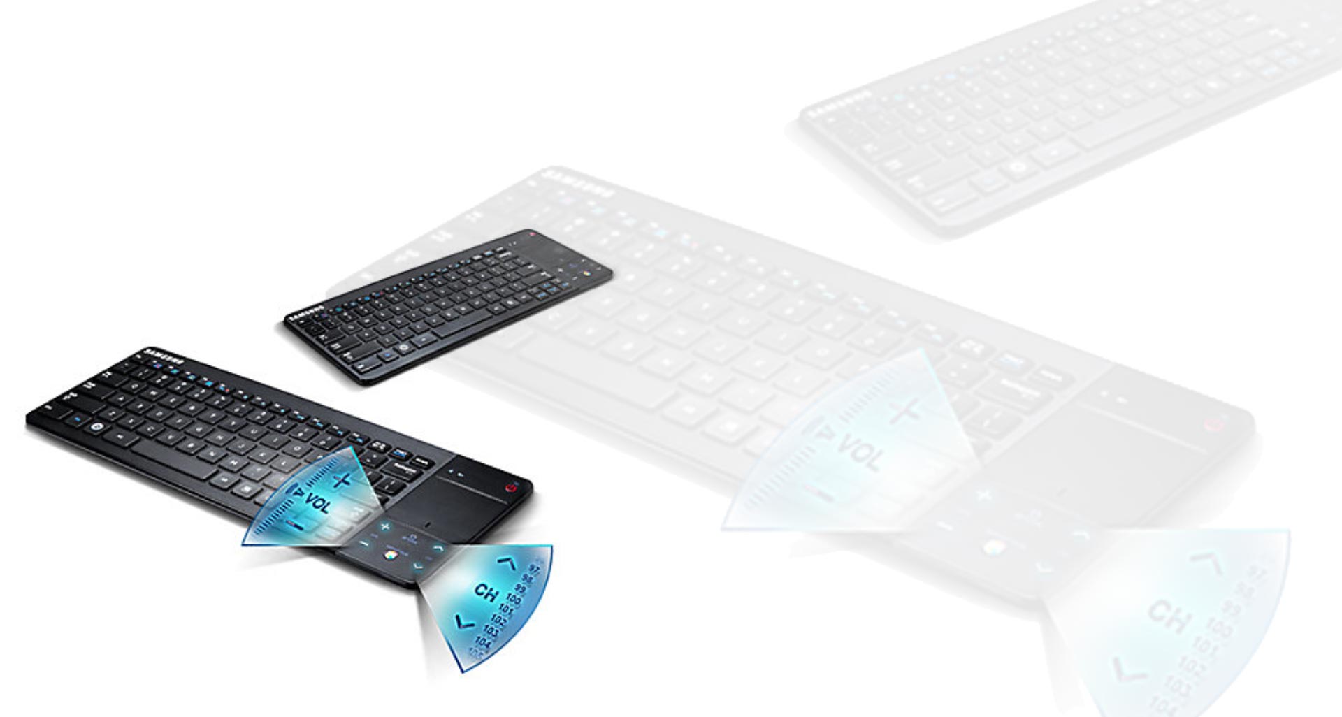 ترکیب زیبای کنترل از راه دور و keyboard Smart Wireless سامسونگ
