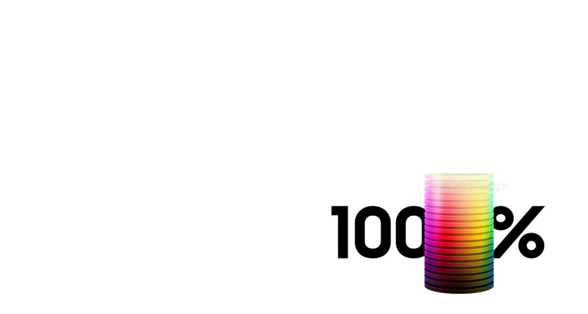 حجم رنگی 100 درصد تلویزیون Q900R