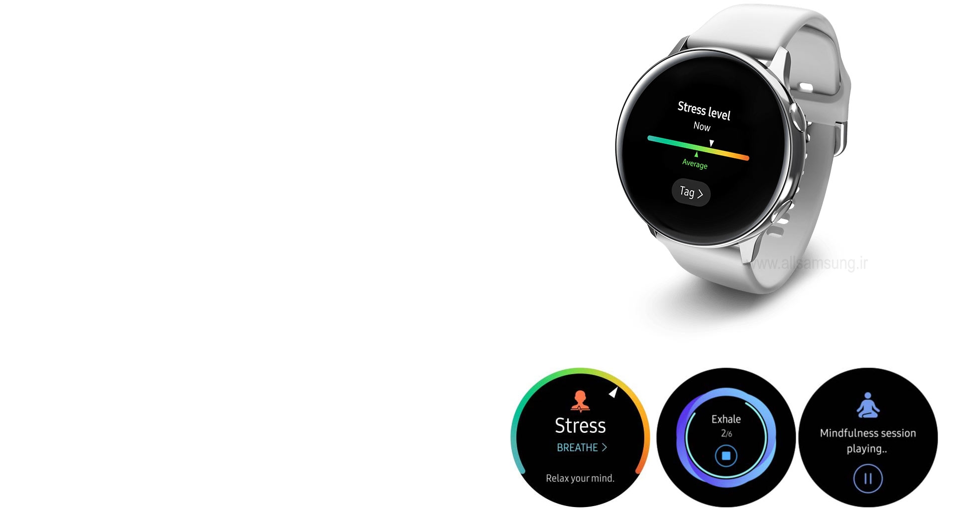 مدیریت میزان استرس با گلکسی watch active
