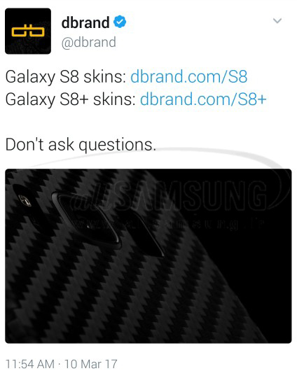 گوشی های سامسونگ گلکسی اس 8 و اس 8 پلاس با پوسته های DBrand