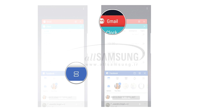 فعال کردن حالت multi window در گوشی گلکسی نوت 8 سامسونگ