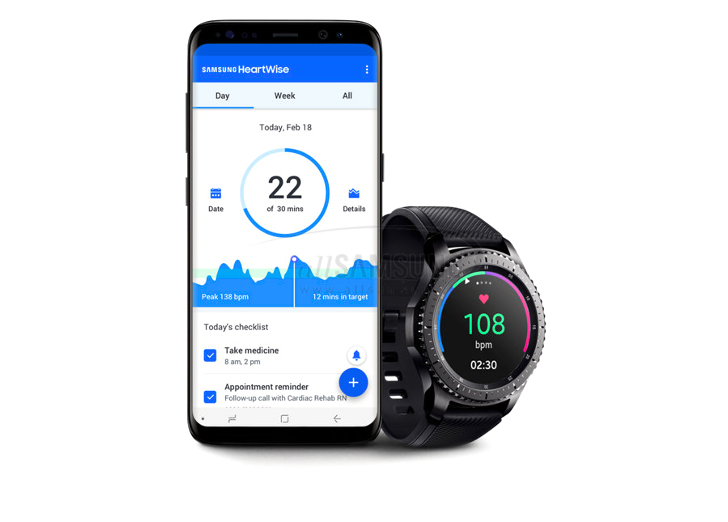 برنامه جدید سامسونگ به همراه Gear S3 برای کمک به بیماران قلبی