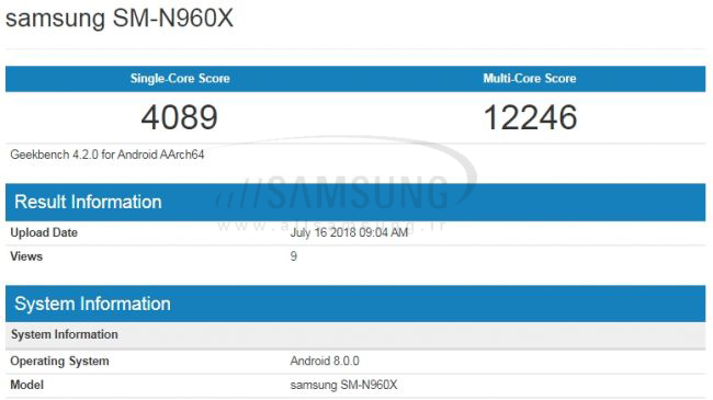 سرعت عملکرد گلکسی نوت 9 فراتر از گلکسی اس 9 و آیفون X با قابلیت های بیشتر