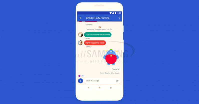 همکاری سامسونگ و گوگل بر روی اپلیکیشن پیام رسان جدید در اندروید