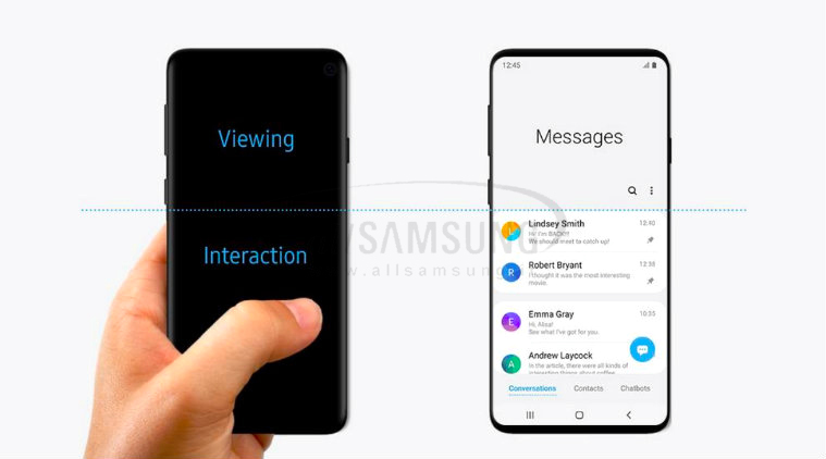 نمایش کوتاهی از رابط کاربری One UI در گوشی گلکسی اس 10 سامسونگ 