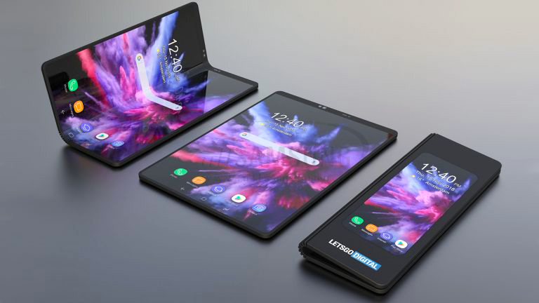 نمایش گوشی تاشو سامسونگ در نمایشگاه CES 2019