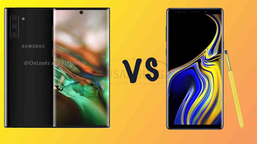 مقایسه ای میان گلکسی Note 10 و گلکسی Note 9