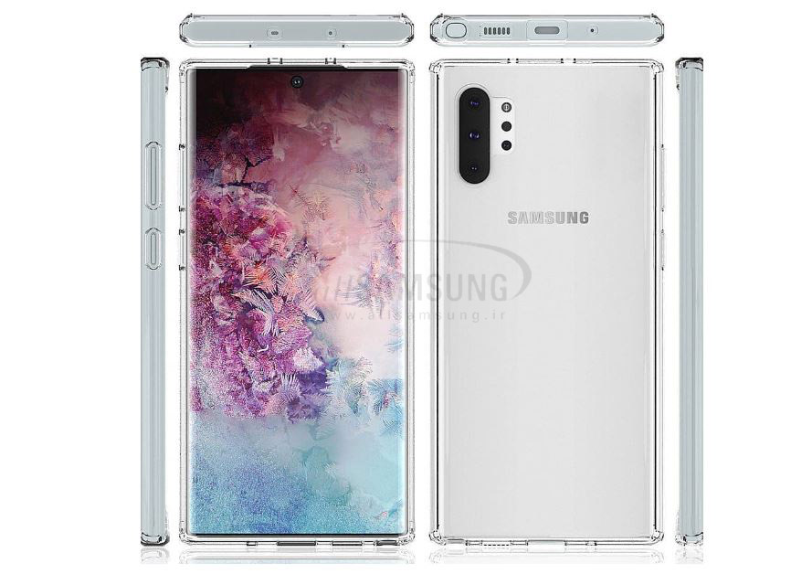 رندرهای جدید گلکسی Galaxy Note 10 پلاس و افشای ویژگی های جدید