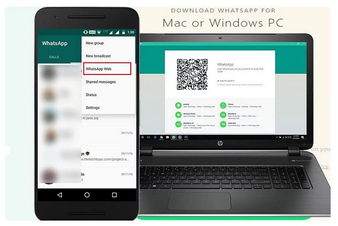 واتساپ وب برای کامپیوتر