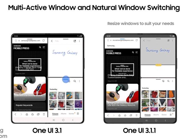 قابلیت های جدید One UI 3.1.1 برای گوشی های تاشوی سامسونگ