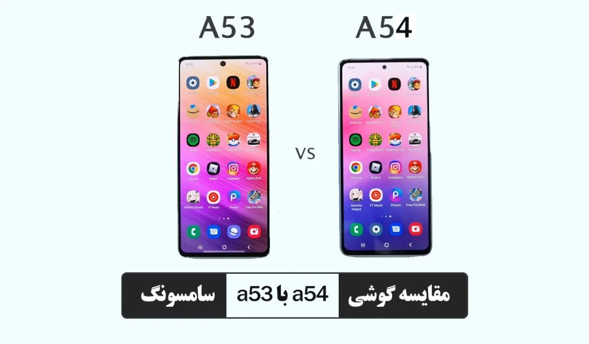مقایسه و بررسی تفاوت a54 با a53