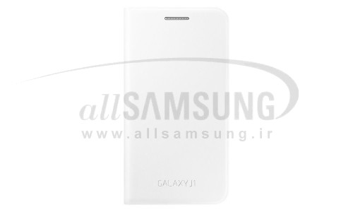 گلکسی جی 1 سامسونگ فلیپ کاور سفید Samsung Galaxy J1 Flip Cover White