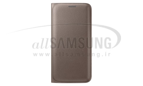 گلکسی اس 6 اج سامسونگ فلیپ ولت کاور طلایی Samsung Galaxy S6 edge Flip Wallet Cover Gold