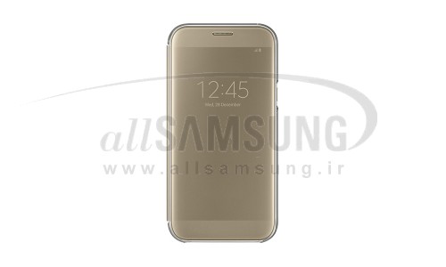 گوشی سامسونگ گلکسی ای 7 2017 کلیر ویو کاور طلایی Samsung Galaxy A7 2017 Clear View Cover Gold ZA720