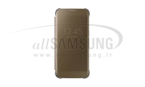 گلکسی اس 7 سامسونگ کلیر ویو کاور طلایی Samsung Galaxy S7 Clear View Cover Gold