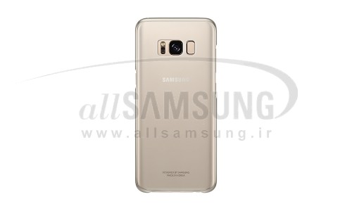 گلکسی اس 8 پلاس سامسونگ کلیر کاور طلایی Samsung Galaxy S8+ Clear Cover Gold EF-QG955CF