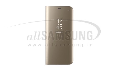 گلکسی اس 8 پلاس سامسونگ کلیر ویو استندینگ کاور طلایی Samsung Galaxy S8+ Clear View Standing Cover Gold