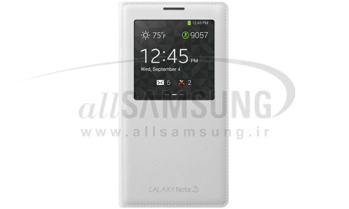 گلکسی نوت 3 سامسونگ اس ویو کاور سفید Samsung Galaxy Note3 S View Cover White
