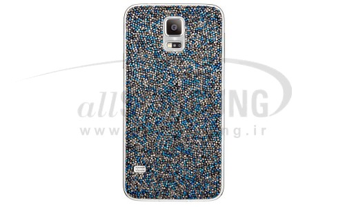 گلکسی اس 5 سامسونگ کاور کریستالی آبی Samsung Galaxy S5 Swarovski Crystal Battery Cover Blue