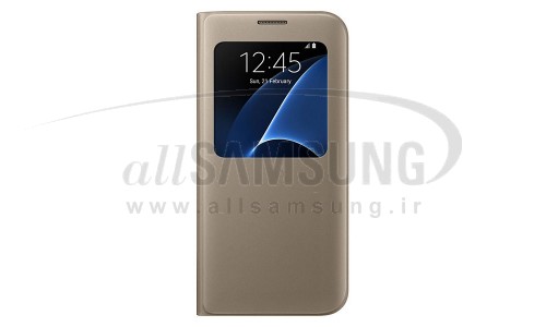 گلکسی اس 7 اج سامسونگ اس ویو کاور طلایی Samsung Galaxy S7 edge S View Cover Gold