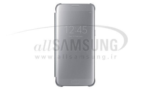 گلکسی اس 7 اج سامسونگ کلیر ویو کاور نقره ای Samsung Galaxy S7 edge Clear View Cover Silver