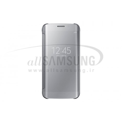 گلکسی اس 6 اج سامسونگ کلیر ویو کاور نقره ای Samsung Galaxy S6 Edge Clear View Cover Silver