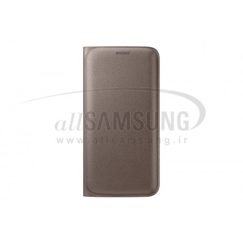 گلکسی اس 6 اج سامسونگ فلیپ ولت کاور طلایی Samsung Galaxy S6 edge Flip Wallet Cover Gold