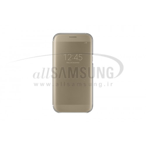 گوشی سامسونگ گلکسی ای 5 2017 کلیر ویو کاور طلایی Samsung Galaxy A5 2017 Clear View Cover Gold EF-ZA520
