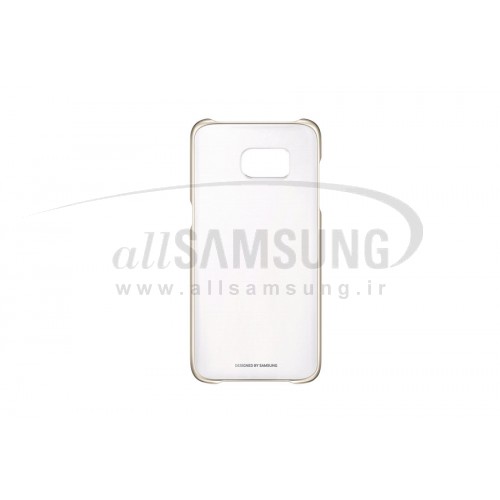 گلکسی اس 7 سامسونگ کلیر کاور طلایی Samsung Galaxy S7 Clear Cover Gold