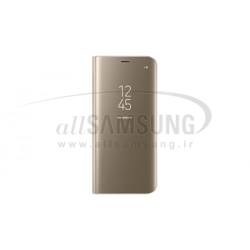 گلکسی اس 8 پلاس سامسونگ کلیر ویو استندینگ کاور طلایی Samsung Galaxy S8+ Clear View Standing Cover Gold