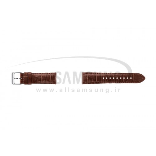 گیر اس 3 سامسونگ بند ساعت چرمی قهوه ای Samsung Gear S3 Alligator Grain Leather Band Brown ET-YSA76MD