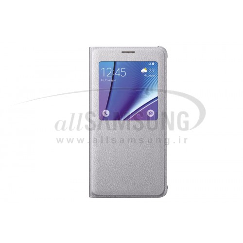 گلکسی نوت 5 سامسونگ اس ویو کاور نقره ای Samsung Galaxy Note5 S View Cover Silver