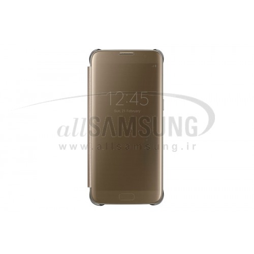 گلکسی اس 7 اج سامسونگ کلیر ویو کاور طلایی Samsung Galaxy S7 edge Clear View Cover Gold