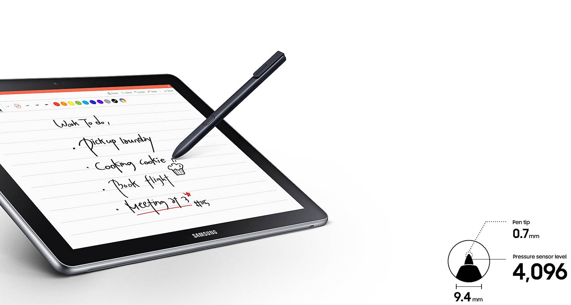 تبلت گلکسی بوک سامسونگ با قلم S Pen پیشرفته