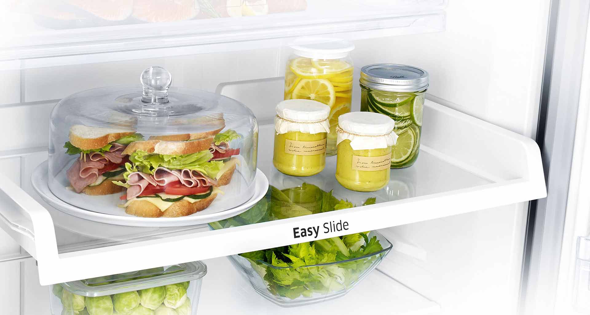 دسترسی آسان به مواد غذایی با Easy Slide یخچال RT640