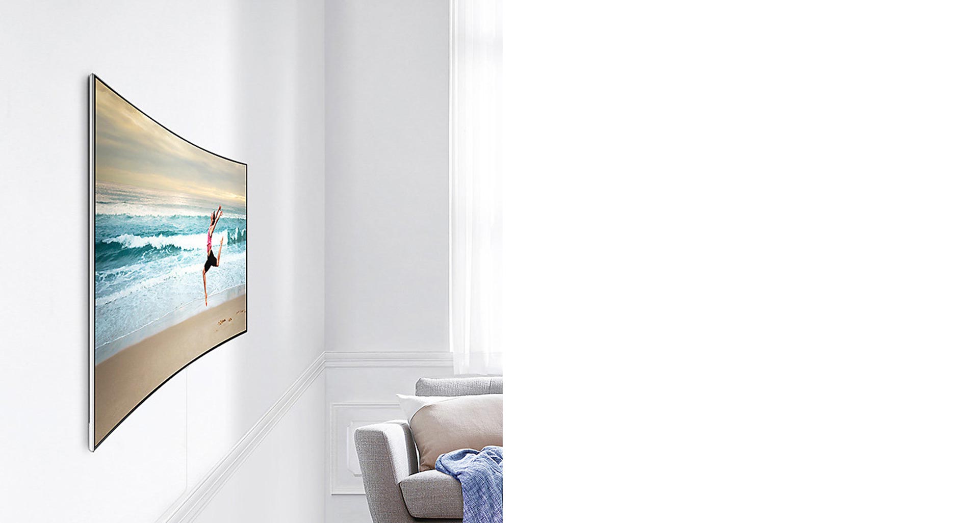 تلویزیون 65 اینچی سامسونگ بدون فاصله دیواری