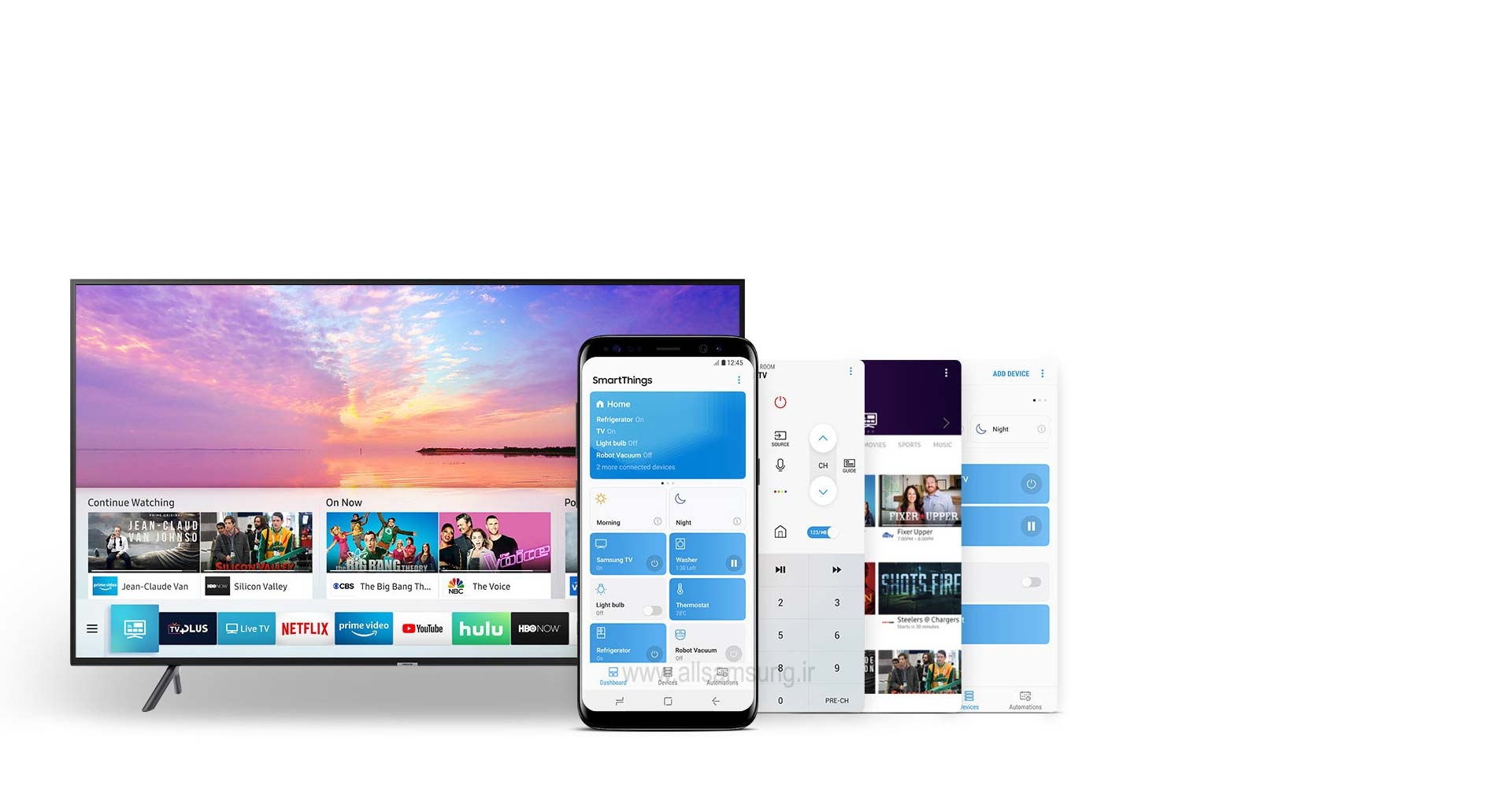 تلویزیون NU7100 دارای اپلیکیشن SmartThings